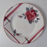 Digoin sarreguemines 2 flat plates la rose