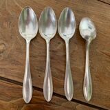4 tablespoons in vintage silver metal
