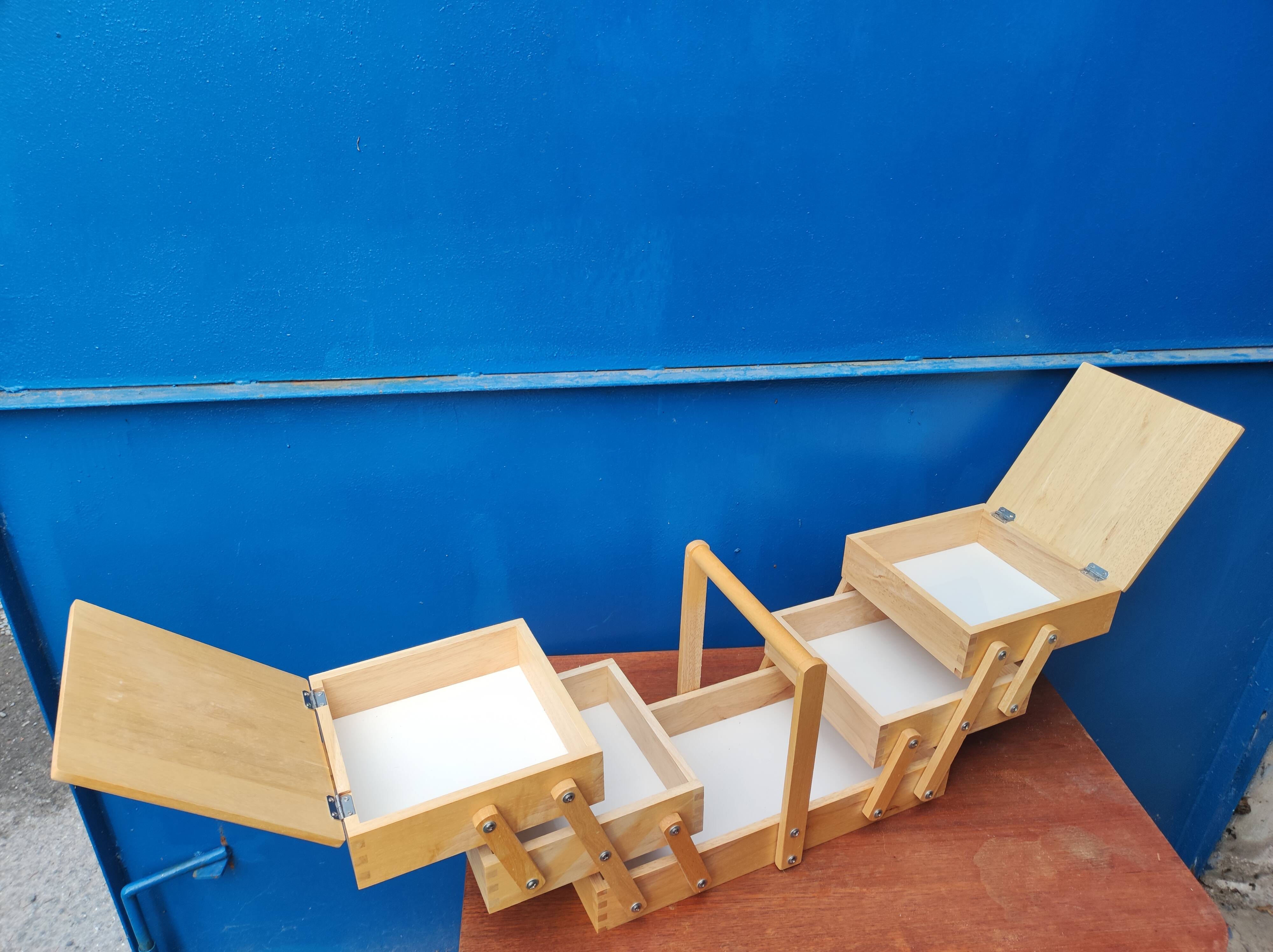 Sewing box worker wood seamstress