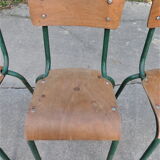 set of four school chairs 1950