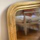 Miroir ancien Louis Philippe doré feuille d’or - 71x53cm