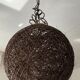 Vintage suspension Wicker ball 70s