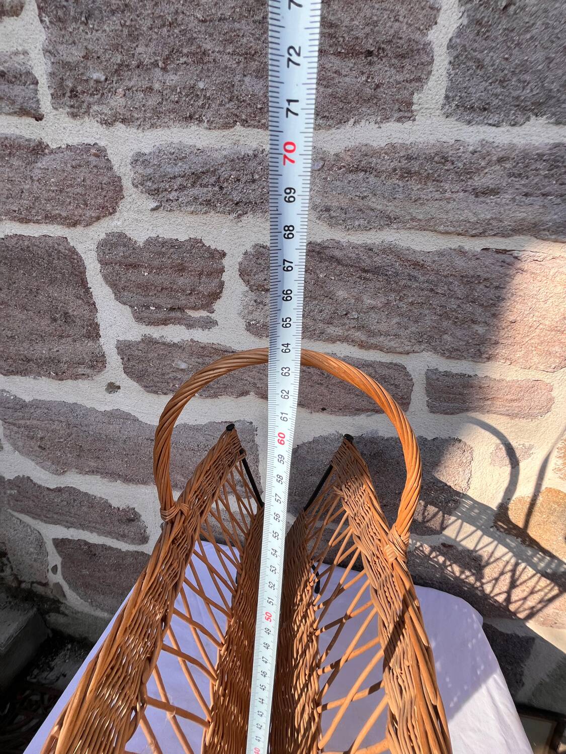 Wicker magazine rack