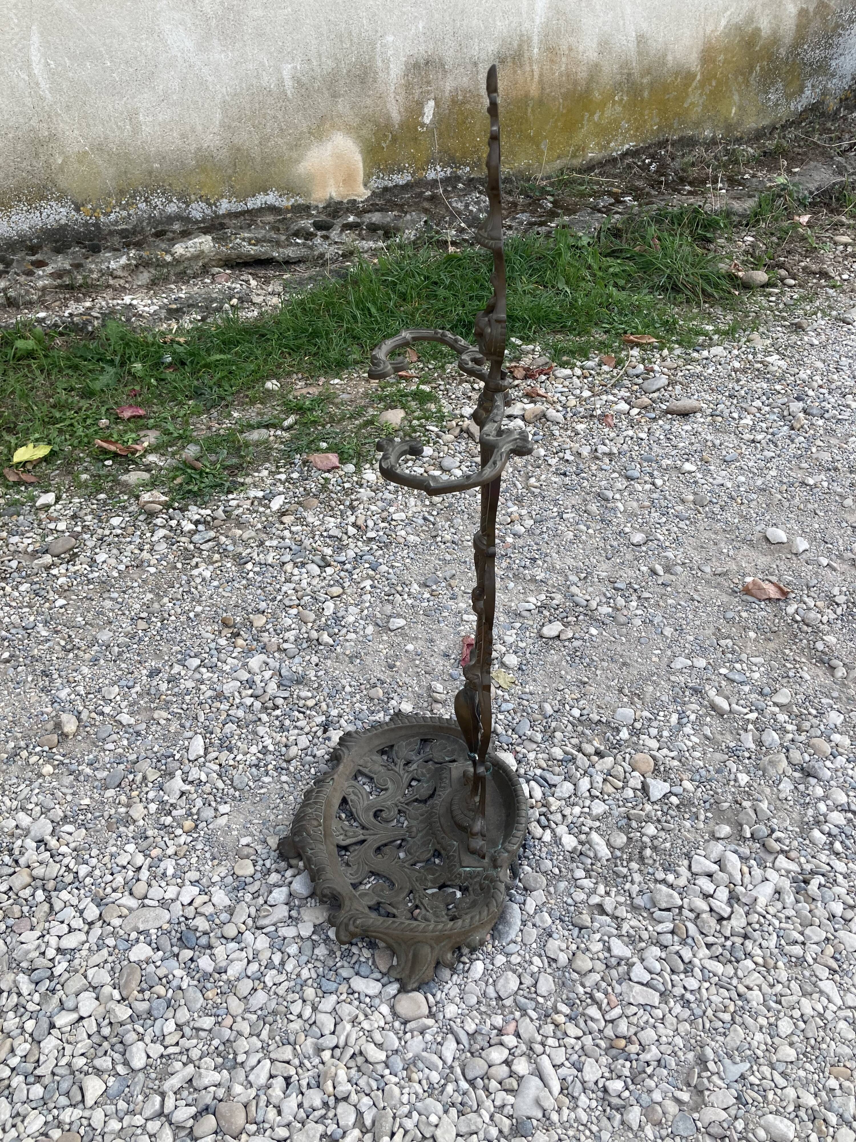 Umbrella door holder enamelled cast iron nineteenth century
