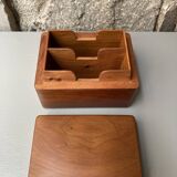 wooden index card box for office