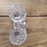 Vintage old moulded glass pepper shaker