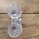 Vintage old moulded glass pepper shaker