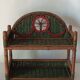 Vintage wicker wall shelf