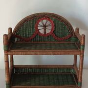 Étagère murale en osier vintage