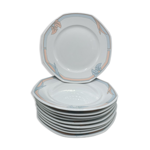 10 assiettes plates sarreguemines