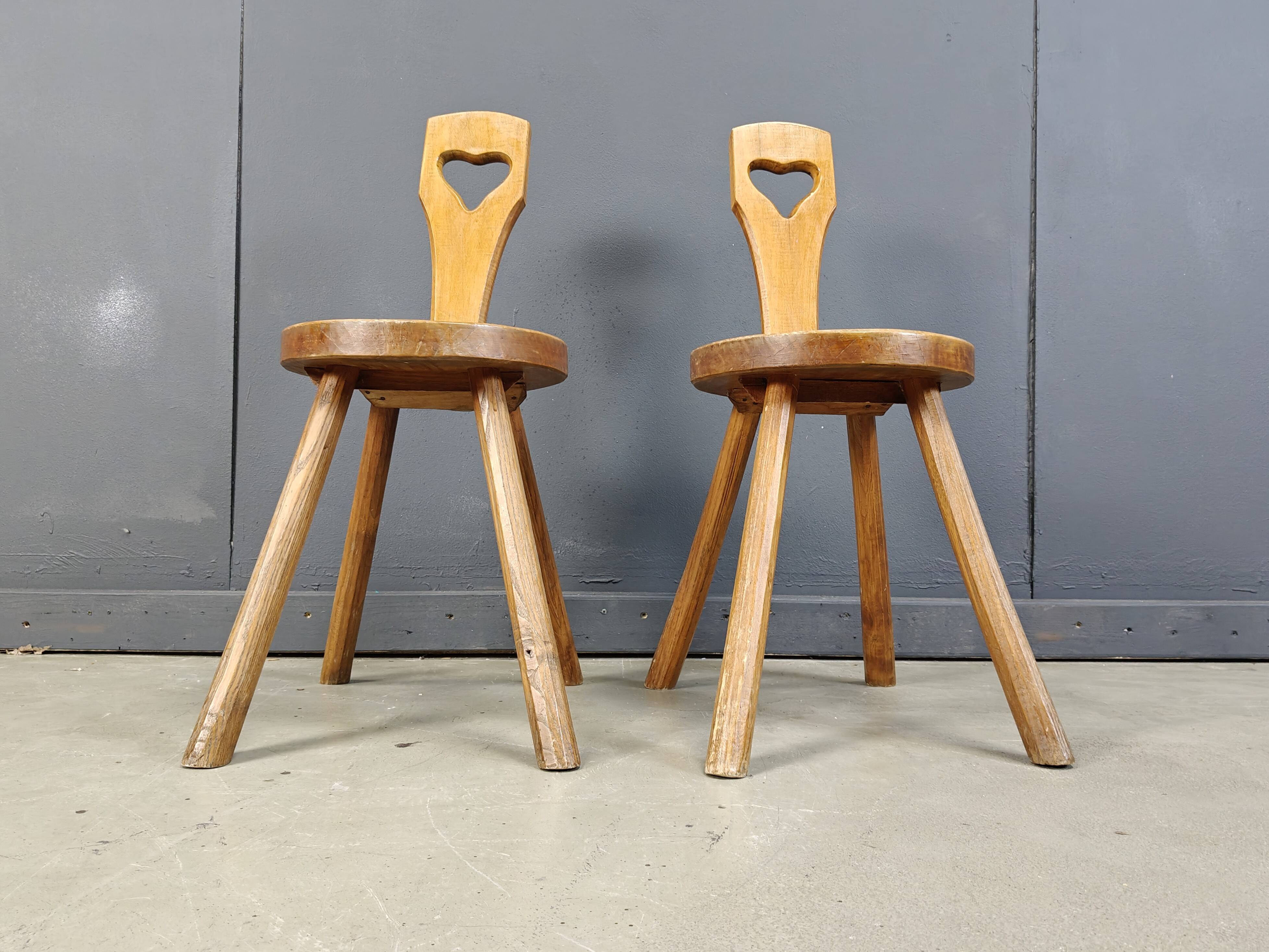 Pair of brutalist side chairs, 1960s - sweden