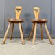 Paire de chaises d'appoint brutalistes, années 1960 - Suède