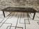 Vintage 1970s smoked glass wood coffee table