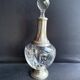 Cut crystal carafe with silver frame