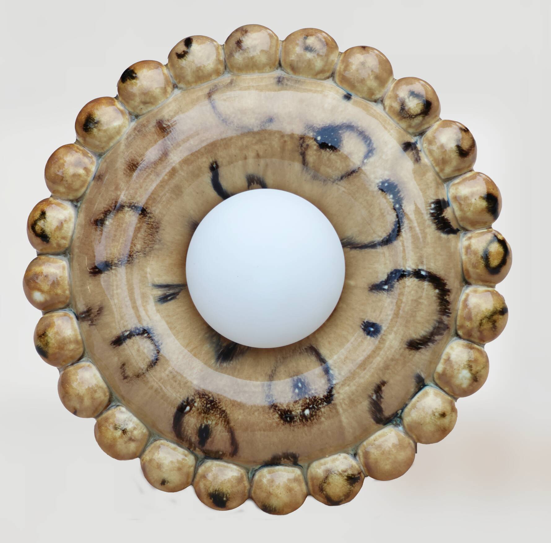 Luna Tall Leopard Moka 3 Wall Lamp