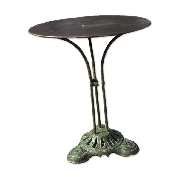 Table de jardin guéridon pied fonte