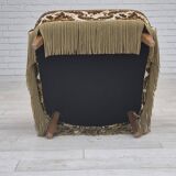 1960s, Danish armchair, furniture velour fabric, ash wood.