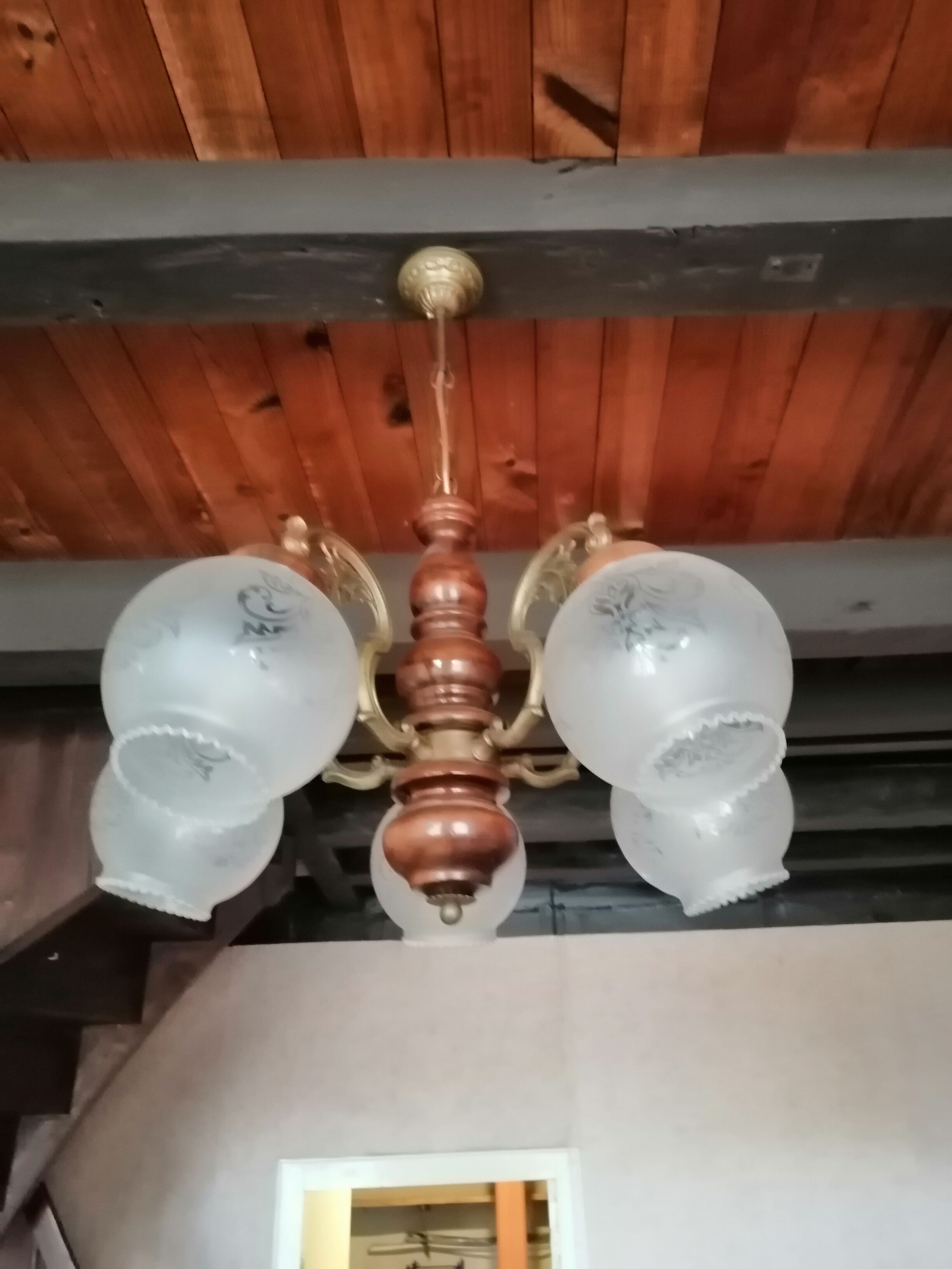 old chandelier 5 branches