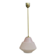 Pink glass pendant lamp 1960s