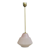 Pink glass pendant lamp 1960s