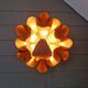 Gold metal floral wall light, 1960-70.