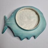 Cup, empty pocket "fat lava" in the form of cerulean blue fish, 28 cm