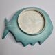 Cup, empty pocket "fat lava" in the form of cerulean blue fish, 28 cm