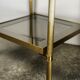 Bout de canapé table d'appoint vintage 70'S en verre et laiton