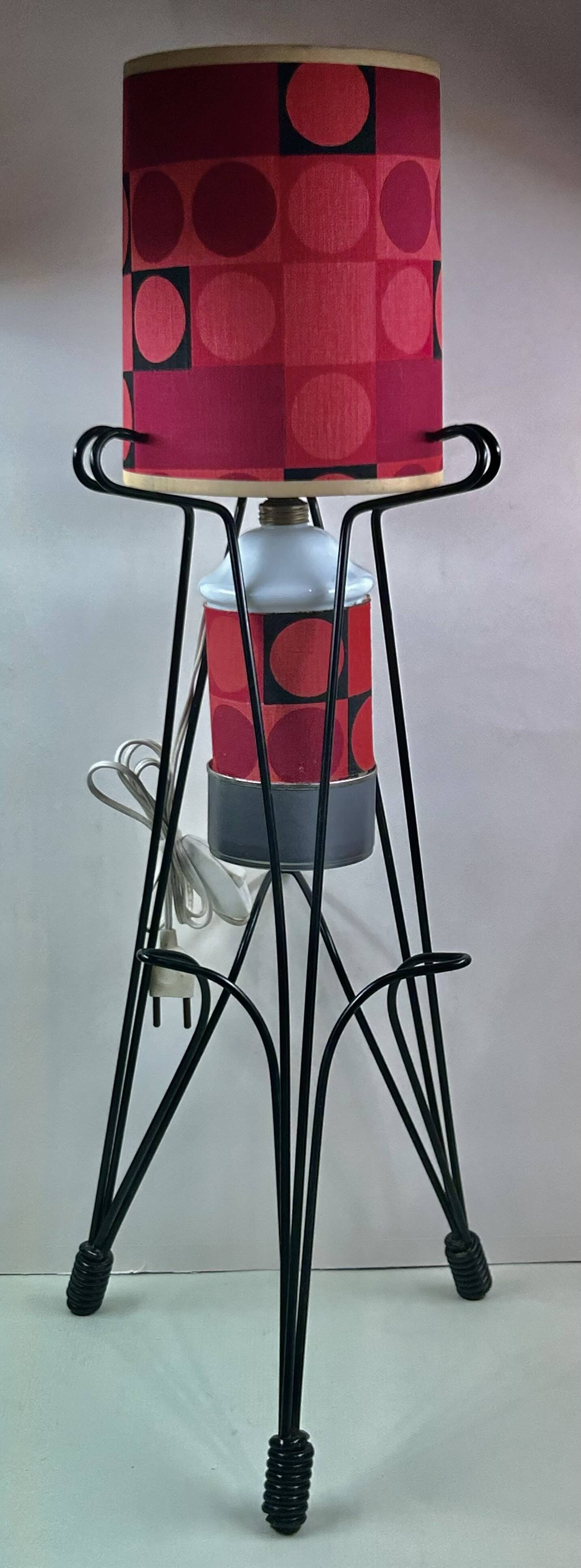 Rare tripod reading lamp Eiffel vintage design 50s/60s