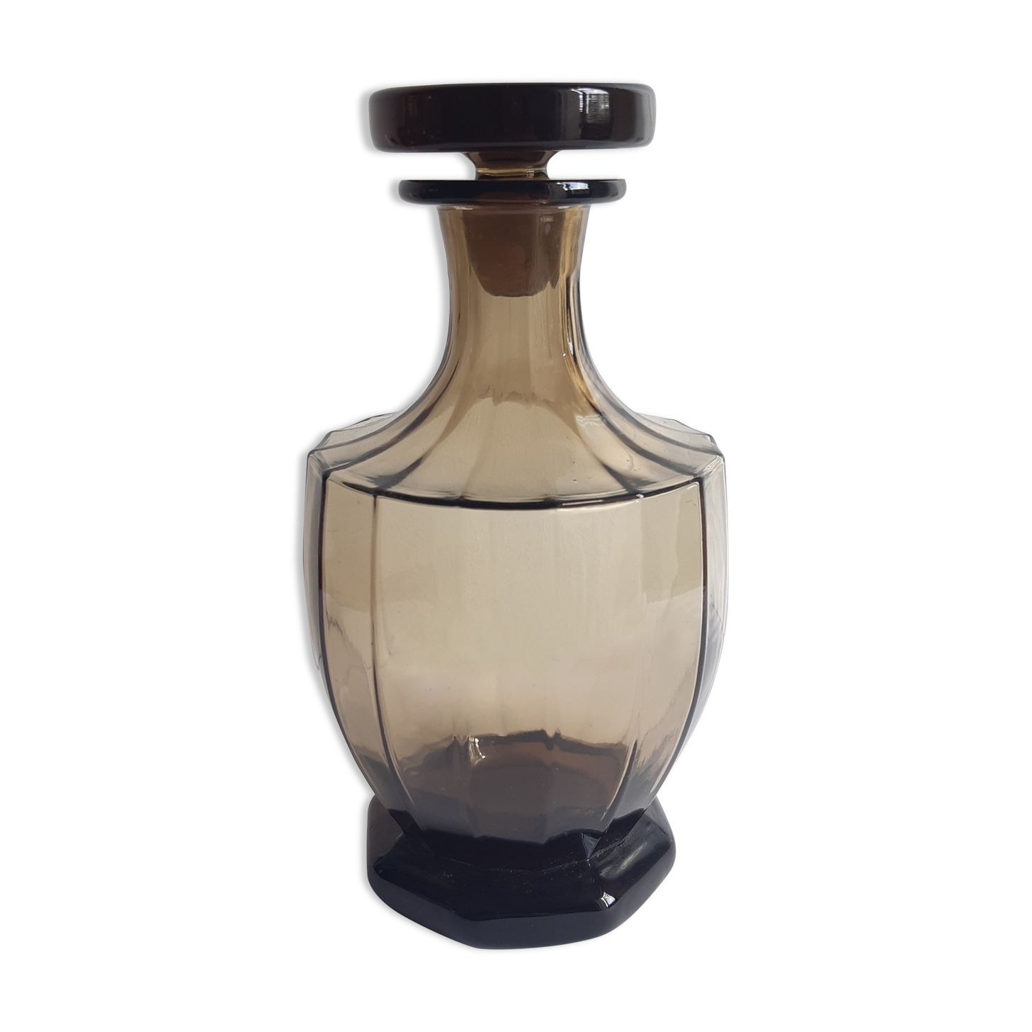 Vintage decanter in grey glass