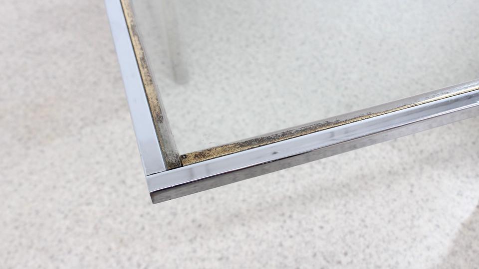 Italian marble and glass coffee table 1970