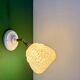 Vintage glass globe wall light in yellow from Clichy.
