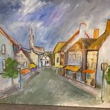 Landscape of Briare signed Nedel