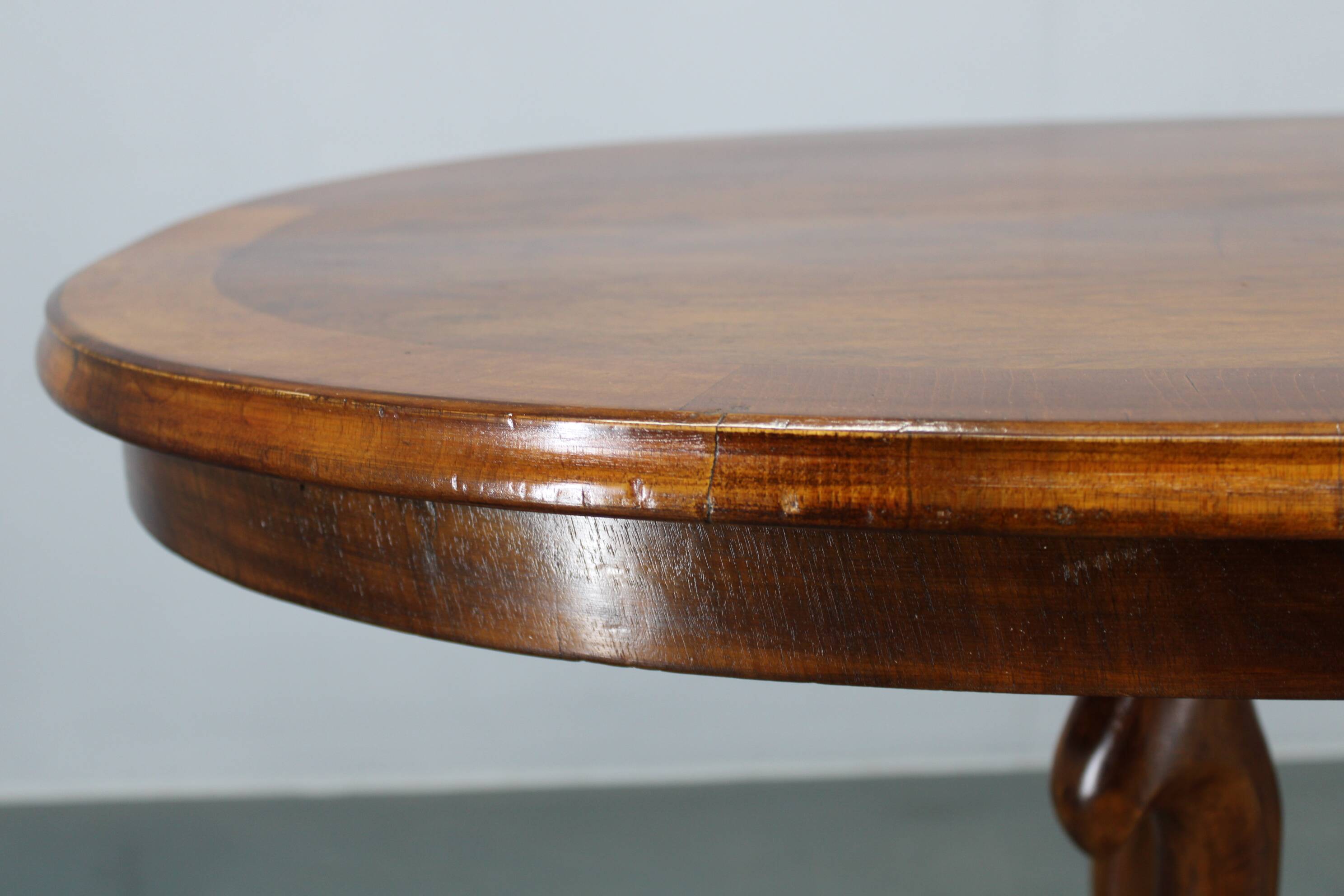 1930s Bentwood Table with Walnut Top Finish, Czechoslovakia
