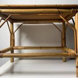 Vintage rattan coffee table / side table – 1960s