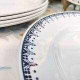 6 St Amandinoise two-tone flat plates