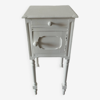 Table de chevet haute peinte en blanc Farrow & Ball