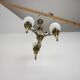 Brass Art Deco Candlestick, 1930s, Czechoslovakia