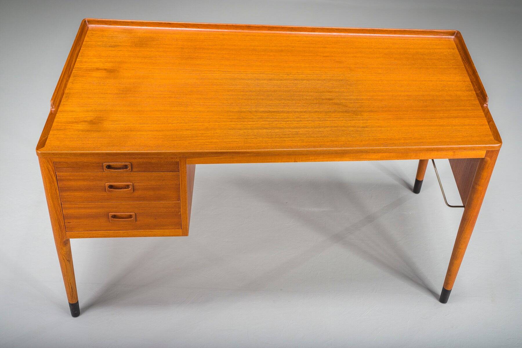 Scandinavian modern teak writing desk attributed to H. Brockmann Petersen for Poul M. Jessen, 1960s