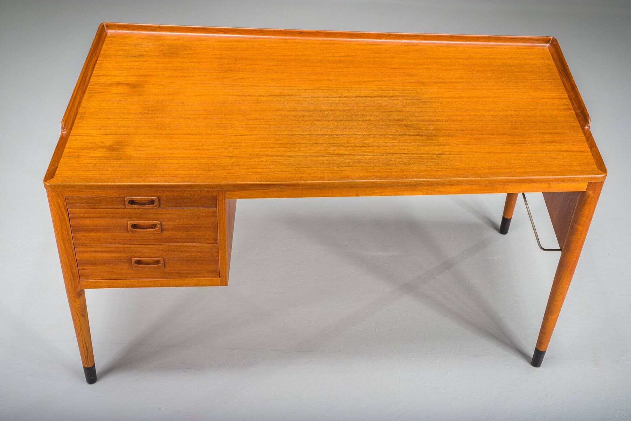 Scandinavian modern teak writing desk attributed to H. Brockmann Petersen for Poul M. Jessen, 1960s