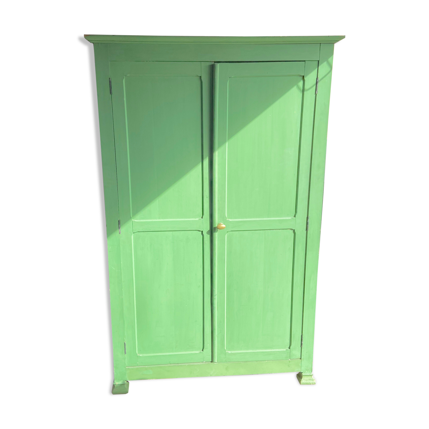 Armoire Parisienne - Rustic storage in jade green wood
