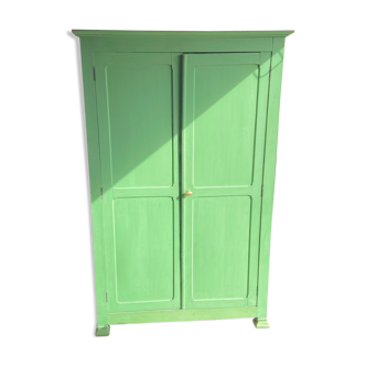 Armoire Parisienne - Rustic storage in jade green wood