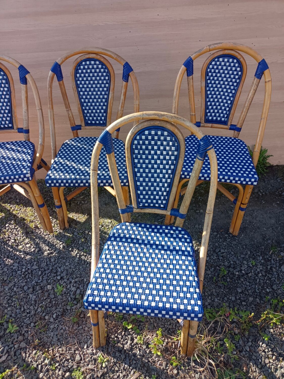 Set of 6 rattan chairs
