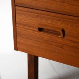 Vintage teak chest of drawers with three drawers