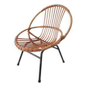 fauteuil enfant en rotin