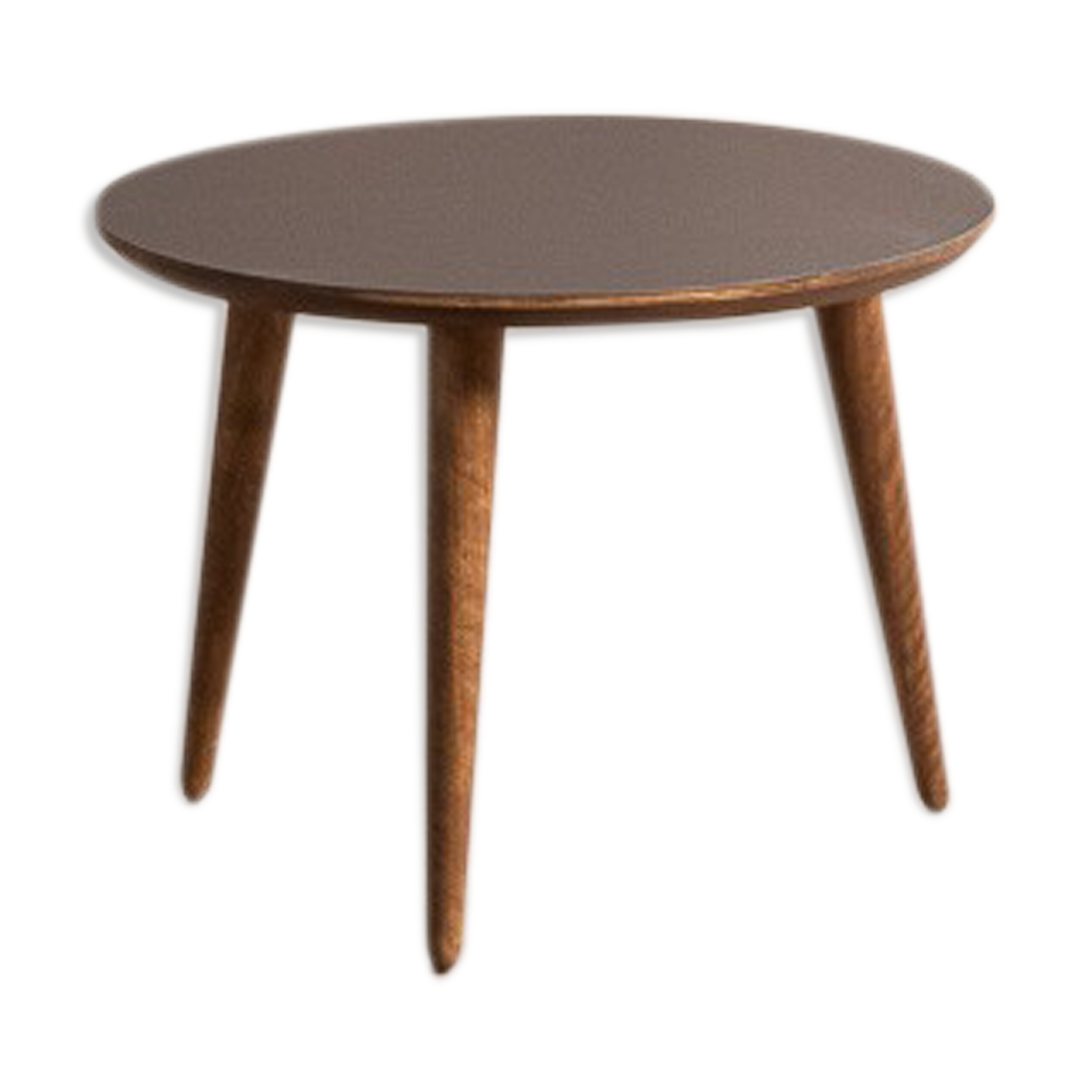 Round coffee table with a black top (Ø 50cm)