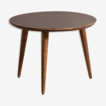 Round coffee table with a black top (Ø 50cm)