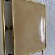Vintage 1920s triptych barber mirror, gold with flowers, new and affordable - 28 x 60.