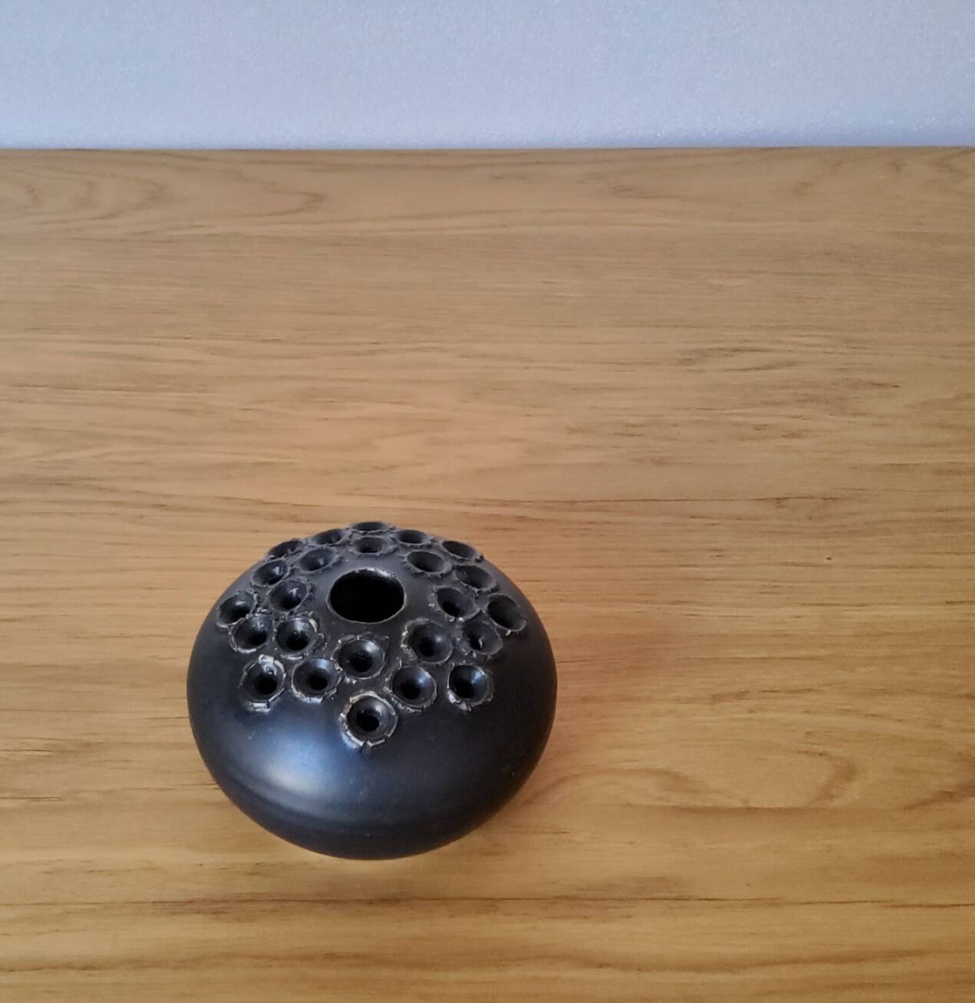 Black ceramic vase from Denmark