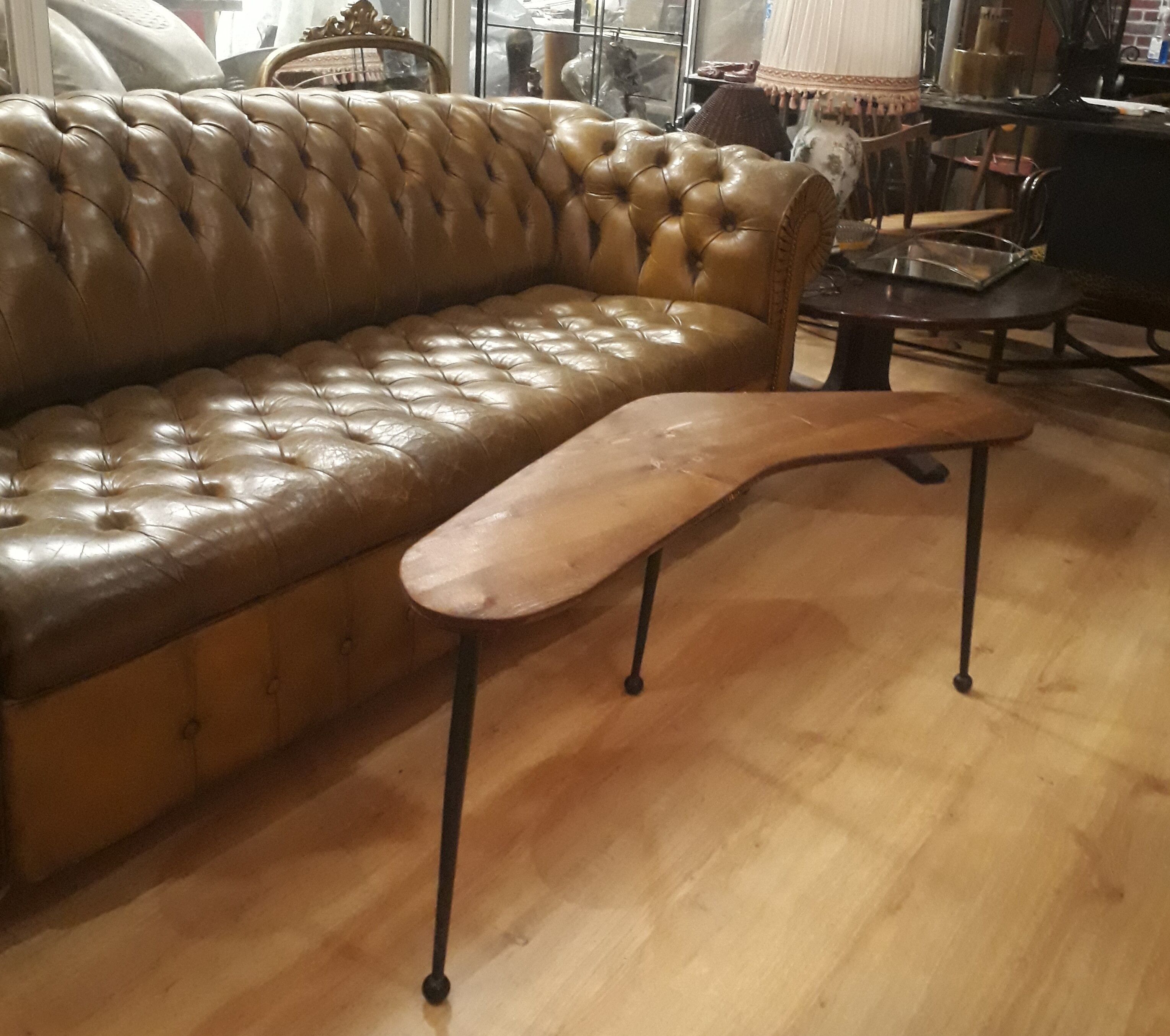 Scandinavian table boomerang , 1950 has 70 feet compass a ball 105xh47x27